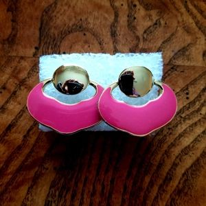 Vintage pink & gold earrings